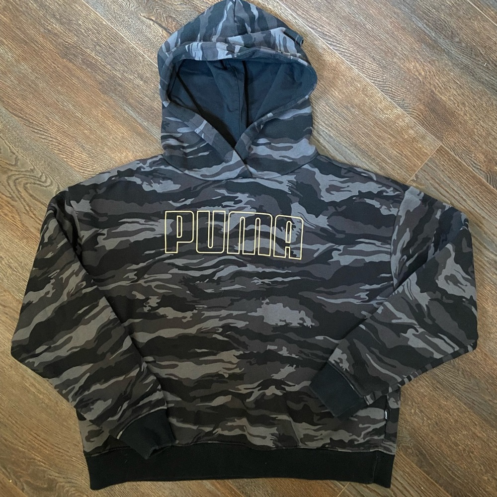 Puma gray and black camo hoodie